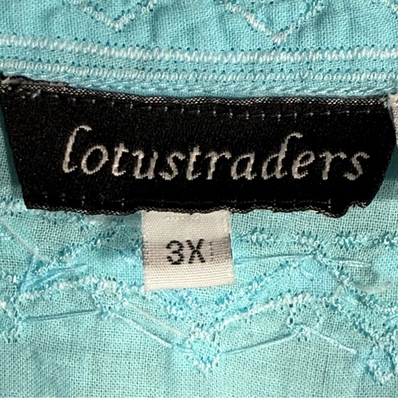 Lotus Traders Blue Sequin Hand Made Tunic Size 3X - Picture 10 of 11